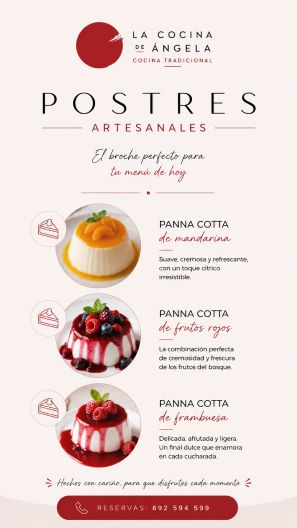 Menu de Postres