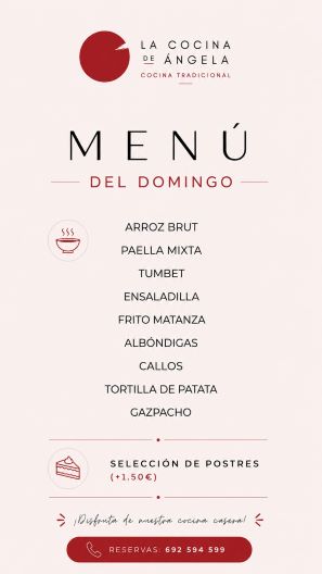 Menu del Domingo